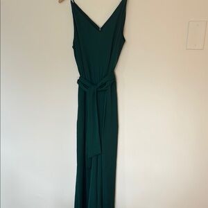 Green Satin Jumpsuit